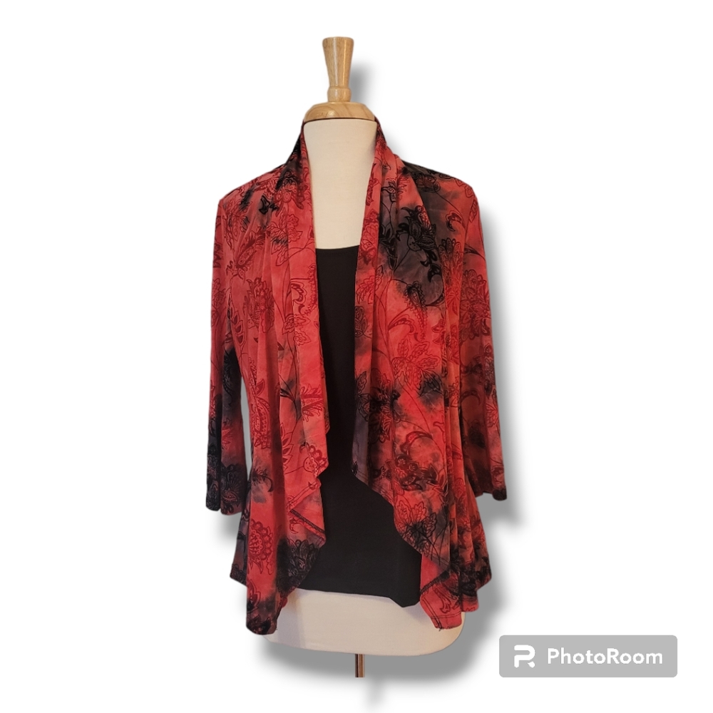 Christopher & Banks Cami and Waterfall Front Blouse. Size Medium
